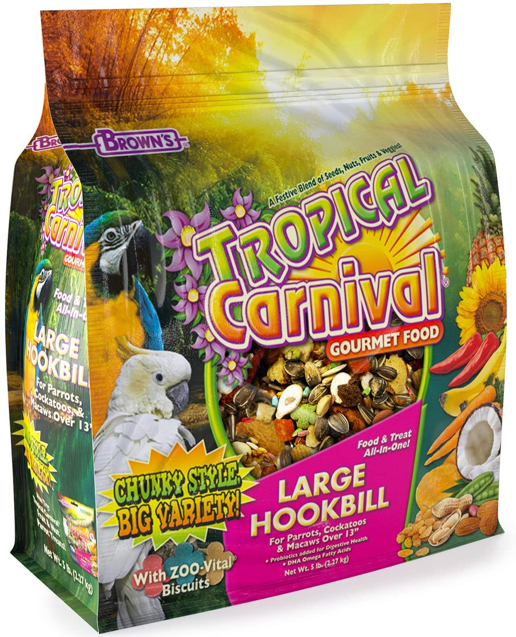 F.M. Brown 's tropical Carnaval Gran hookbill, 5-pound exterior, Hogar, Jardín, suministro, Mantenimiento - BESTMASCOTA.COM