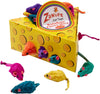 Gepoetry Caja de 60 Zanies piel real Rattling Rainbow Mice en caja de queso - BESTMASCOTA.COM