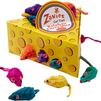 Gepoetry Caja de 60 Zanies piel real Rattling Rainbow Mice en caja de queso - BESTMASCOTA.COM