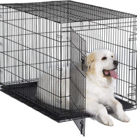 Jaula de metal para perros, con puerta simple o doble, plegable de New World - BESTMASCOTA.COM