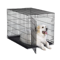 Jaula de metal para perros, con puerta simple o doble, plegable de New World - BESTMASCOTA.COM