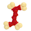 Nylabone Dura Hueso doble masticable, sabor tocino, Rojo - BESTMASCOTA.COM