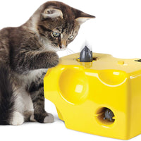 Animal Planet automático Peek A Boo – Queso juguete para gatos, características integrado función de apagado automático, Pop fuera ratones para horas de entretenimiento, jugar todo el día modo de W/de distancia, funciona con pilas - BESTMASCOTA.COM