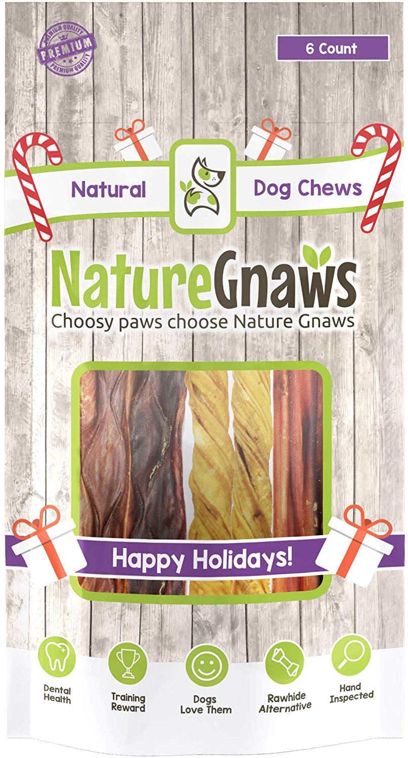 Nature Gnaws Bolsa de vacaciones, 6 unidades. Paquete variado, 100% natural, para masticar a un perro - BESTMASCOTA.COM