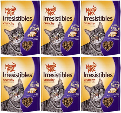 Meow Mix irresistibles Cat Treats – Crunchy – Pollo – neta WT. 2.5 oz (71 g) cada – Pack de 6 - BESTMASCOTA.COM