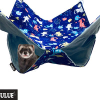 FULUE Ferret Rat Hamaca cama, Ferret Nation Jaula Accesorios Kit Set Staff House y Hideouts Cueva para Guinea Pig hurón - BESTMASCOTA.COM