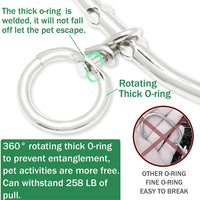 DCSUIT Dog Tie Out Cable Stake - 30 FT Rope Escape Proof Reflective Leash Heavy Duty Antirust Safety Swivel Clasp Easy Control for SML Dogs Play/Training in The Yard/Camping/Garden,Traveling Outdoor - BESTMASCOTA.COM