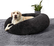 Cama redonda para perro ANWA, tamaño mediano, lavable, cama para perros pequeños, cama para perros de felpa - BESTMASCOTA.COM