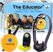 Paquete de 2 artículos – E-Collar – ET-400 – 3/4 millas recargable a distancia impermeable entrenador educador – estático, vibración y sonido estimulación collar con PetsTEK perro entrenamiento Clicker - BESTMASCOTA.COM