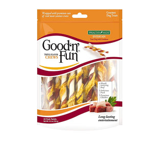 Good 'N' Fun Triple Sabor Twist Masticables para Perros - BESTMASCOTA.COM