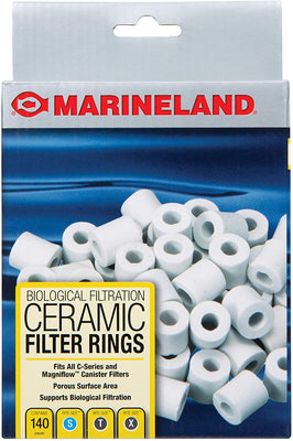 MarineLand Ceramic Filter Rings 140 Count, Supports Biological Aquarium Filtration, Fits C-Series and Magniflow, 140 Rings (PA11484) - BESTMASCOTA.COM