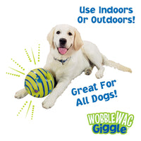 Perro de juguete, Wobble WAG Giggle Balón, M, Verde - BESTMASCOTA.COM