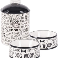 Bone Dry DII Ceramic Pet Food & Water Sets, Perfect Feeding and Treat Storage Supplies for Dogs and Cats - BESTMASCOTA.COM