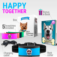 Collar pequeño para perro recargable, antiladridos para perros pequeños – el más pequeño más humano para dejar de ladrar – el collar de entrenamiento de perro sin corteza de choque impermeable – Dispositivo seguro de control de corteza para mascotas - BESTMASCOTA.COM