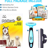 Cepillo de peluquería para mascotas, reduce la caída del pelo, Azul - BESTMASCOTA.COM