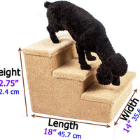 Penn-Plax 3 Paso de moqueta mascota escaleras tanto para gatos y perros, 150 Lb 12.75," Gris - BESTMASCOTA.COM