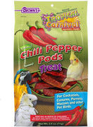 F.M. Brown 's Tropical Carnaval natural Chili cápsulas de pimienta Treat para cacatúas, loros, papagayos, guacamayos y otras aves de mascotas, sun-ripened y cosechado, sin sabores artificiales, 2.5oz - BESTMASCOTA.COM