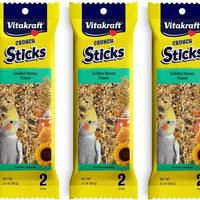 Vitakraft - Juego de 3 palillos de miel dorada para cócteles, 2 palillos cada uno - BESTMASCOTA.COM