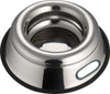 Plato de acero inoxidable Indipets a prueba de derrames, libre de salpicaduras sin punta anti resbalón con mango fácil de recoger - BESTMASCOTA.COM