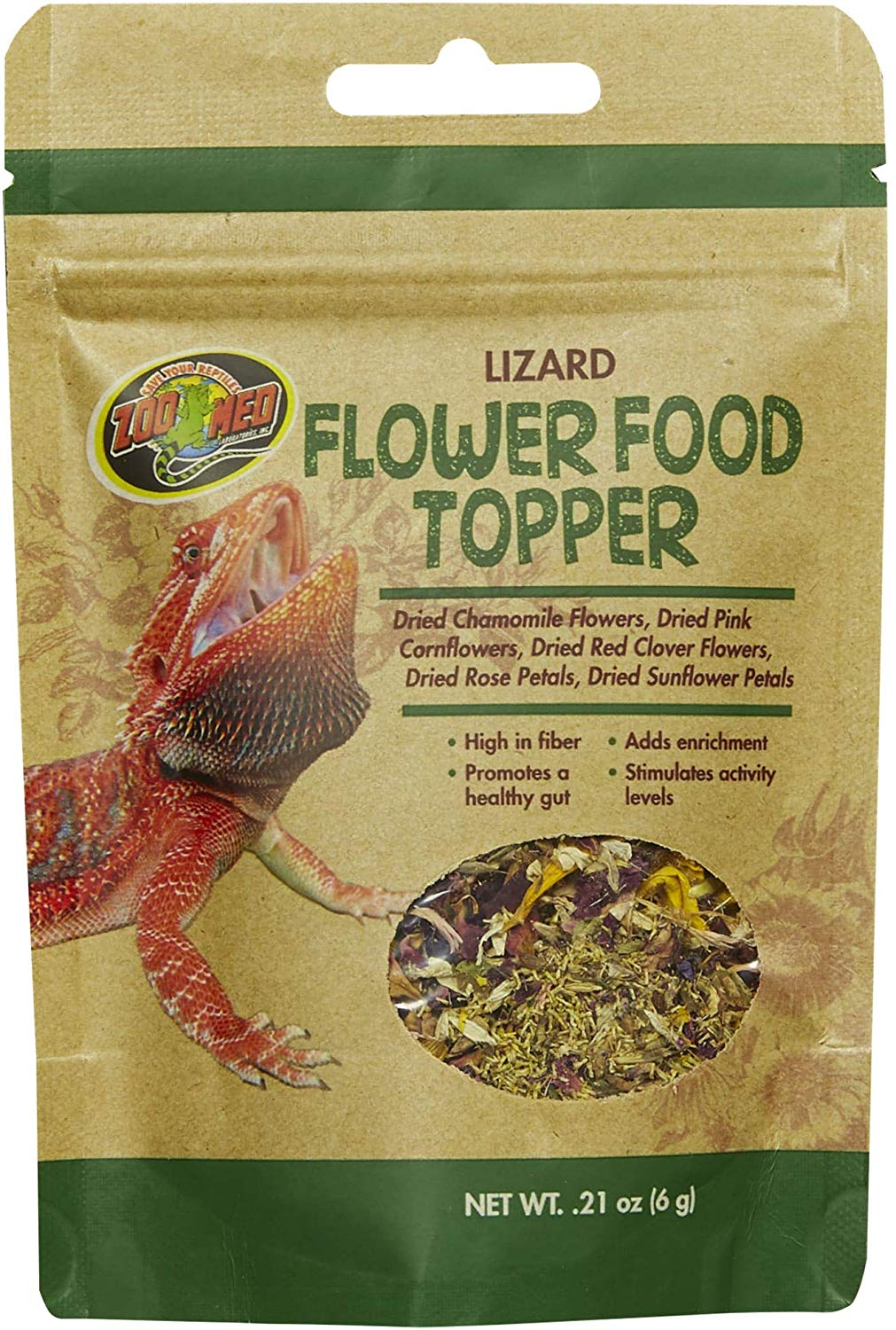 Zoo Med Lizard Flower Food Topper - BESTMASCOTA.COM