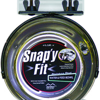 MidWest Homes for Pets Snap'y Fit - Cuenco para comida de acero inoxidable - BESTMASCOTA.COM