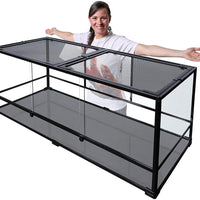 Carolina – Jaulas personalizadas de terrario, altura extralarga, profundidad de 60 x 24 x 24 h; fácil de montar, base y pantalla superior solamente, caja 1 de 2 - BESTMASCOTA.COM