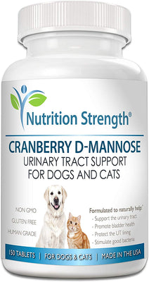 Arándano D-Mannose antioxidante, fuerza de apoyo para perros y gatos, previene y elimina Uti urinarias, Nutrición, 150 Tabletas Masticables - BESTMASCOTA.COM