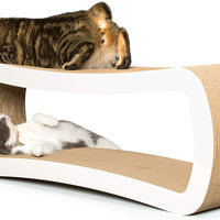 Tumbona rascador para gatos de PetFusion. [Cartón y construcción superiores, supera significativamente las alternativas más baratas] - BESTMASCOTA.COM