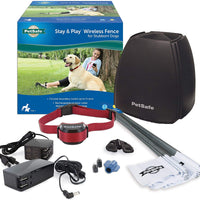PetSafe Stay & Play - Valla inalámbrica para perros obstinados - de la marca Parent Company de la valla invisible – Cerca eléctrica para mascotas por encima del suelo - BESTMASCOTA.COM