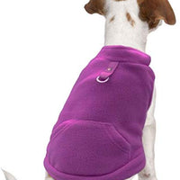 Forro polar con bolsillo para perros pequeños, para uso en otoño e invierno, de EXPAWLORER - BESTMASCOTA.COM