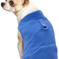 Forro polar con bolsillo para perros pequeños, para uso en otoño e invierno, de EXPAWLORER - BESTMASCOTA.COM