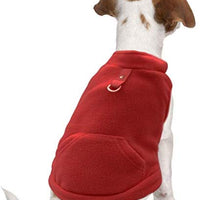 Forro polar con bolsillo para perros pequeños, para uso en otoño e invierno, de EXPAWLORER - BESTMASCOTA.COM