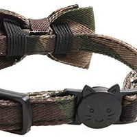 Collar de gato con capucha y pajarita, diseño a cuadros ajustable de seguridad Kitty Kitten Collares (6.8-10.8in) - BESTMASCOTA.COM