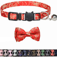 M-YOUNG Collar para gato con campana y pajarita, collares de seguridad ajustables para cachorro de gatito (6.7 in a 10,8 pulgadas) - BESTMASCOTA.COM