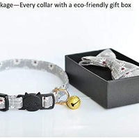 M-YOUNG Collar para gato con campana y pajarita, collares de seguridad ajustables para cachorro de gatito (6.7 in a 10,8 pulgadas) - BESTMASCOTA.COM