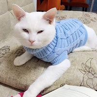 Evursua Pet Cat Sweater Kitten Clothes for Cats Small Dogs,Turtleneck Cat Clothes Pullover Soft Warm,fit Kitty,Chihuahua,Teddy,Poodle,Pug - BESTMASCOTA.COM