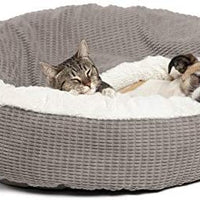 Cama acogedora Best Friends by Sheri, cama de lujo para perros y gatos con cobija, cálida y segura. Brinda apoyo para la cabeza, el cuello y las articulaciones, lavable a máquina, parte inferior resistente al agua - BESTMASCOTA.COM