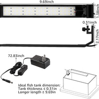 9 W acuario luz LED, 656.2 yard Ultra brillante luz tanque de peces, IP67 impermeable Clasificación, para plantas de acuario de agua dulce, interior de agua Jardín, 2 unidades - BESTMASCOTA.COM