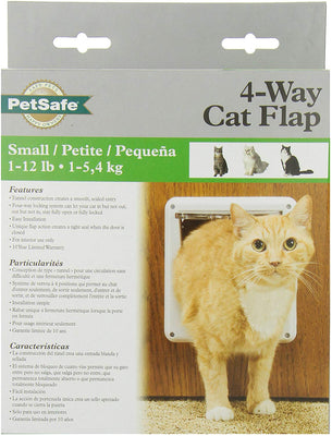 PetSafe cuatro forma cat Flap, color blanco - BESTMASCOTA.COM