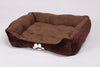 Long Rich Reversible Rectangle Pet Bed Dog Bed with Dog Paw Embroidery,Medium size, by Happycare Textiles - BESTMASCOTA.COM