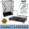 Petsmatig jaula de alambre para gatos: espaciosa caja de metal plegable para mascotas con 3 aperturas, 3 plataformas, 3 escaleras, 1 hamaca, 1 bandeja inferior, 4 ruedas y guantes de aseo gratis - BESTMASCOTA.COM