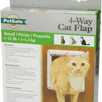 PetSafe cuatro forma cat Flap, color blanco - BESTMASCOTA.COM