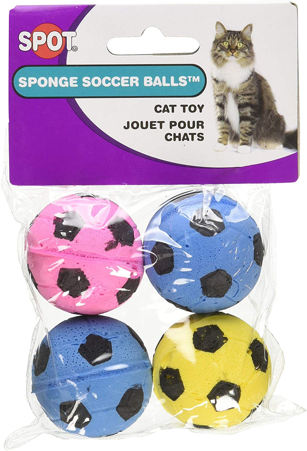 Ethical Products SPOT - Pelotas de fútbol para gatos, Classic, paquete de de 4 - BESTMASCOTA.COM