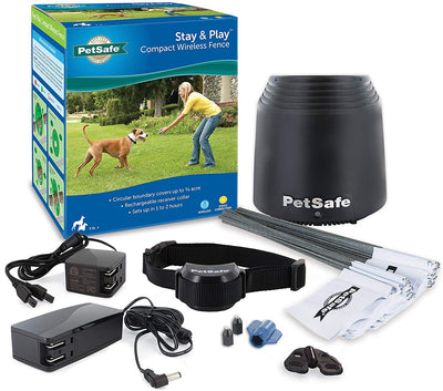 PetSafe Stay & Play Compact Wireless Fence for Dogs and Cats – from the Parent Company of INVISIBLE FENCE Brand – Above Ground Electric Pet Fence. - BESTMASCOTA.COM