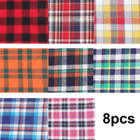 VIPITH Paquete de 8 pañuelos triangulares para perro, reversibles, a cuadros, para pintura, bufanda, lavable y ajustable, juego de pañuelos para perros, gatos, mascotas - BESTMASCOTA.COM