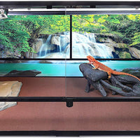 Habitat Reptil Antecedentes; Lluvia Bosque con cascada, para 36 x 18 x 18 terrario, 3-sided Wraparound - BESTMASCOTA.COM