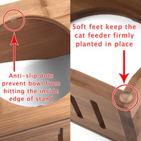 Kittylux Cat Food Bowls | Cat Bowls with Stand | Elevated Dog Bowls | Raised Cat Bowls | Cat Food and Water Bowls | Elevated Cat Feeder | Cat Dishes for Food and Water | Raised Dog Bowls - BESTMASCOTA.COM