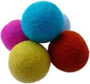 Earthtone Solutions pelotas de fieltro de lana para gatos y gatitos, divertidas, adorables, coloridas, suaves, silenciosas, de fieltro, hechas a mano, naturales, perfectas para amantes de los gatos, suministros de manualidades - BESTMASCOTA.COM