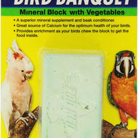 Zoo Med Mineral Bloque con verduras banquete de aves, 5-Ounce - BESTMASCOTA.COM