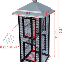 FixtureDisplays 1374-2NEW-FBA - Comedero de metal para pájaros salvajes (diseño de girasol) - BESTMASCOTA.COM